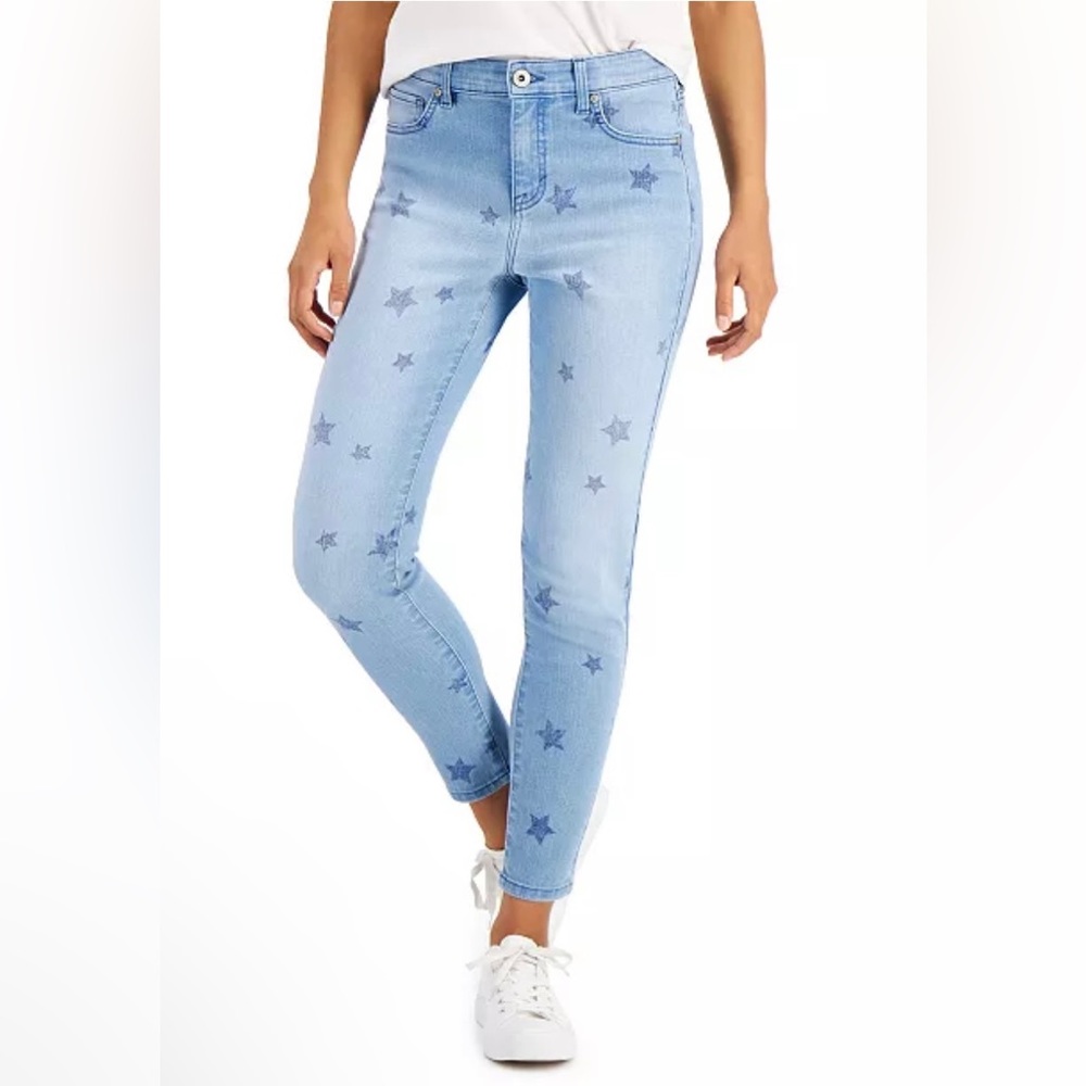 NWT - Style & Co Petite “Star Toss” High Rise Skinny Ankle Jeans